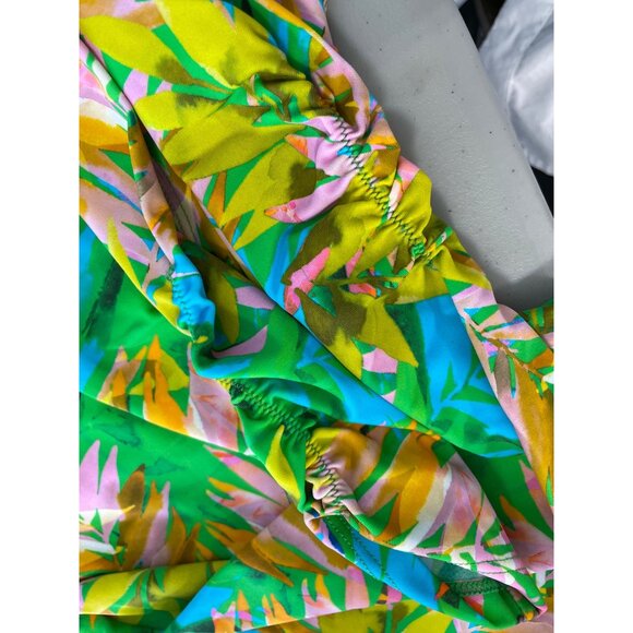 Kim Gravel x Swimsuits For All Zip Front Swim Cardigan Size 8 Caribbean Palms - Picture 7 of 9